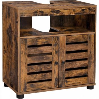   Mosdó alatti fürdőszoba szekrény, 60x30x63cm ,rusztikus barna.