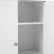 Fürdőszoba szekrény, 2 ajtós szekrény, 60x30x80cm fehér.
