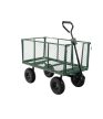 Kerti Kocsi, kézikocsi, maximális terhelés 330 Kg, talicska, platós kocsi, nehéz és terjedelmes anyagok szállításához, csúszásgátló szivacsos fogantyúval