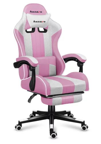 Gamer szék, Force RGB, lábtartó, szövet, fehér 