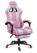Gamer szék, Force RGB, lábtartó, szövet, fehér 
