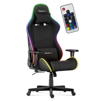 Gamer szék mesh RGB LED fekete