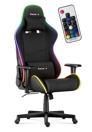 Gamer szék mesh RGB LED fekete