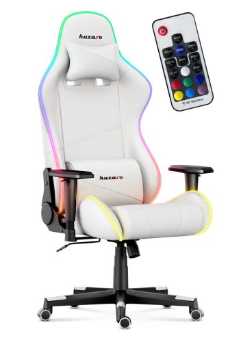 Gamer szék, FORCE fehér RGB LED