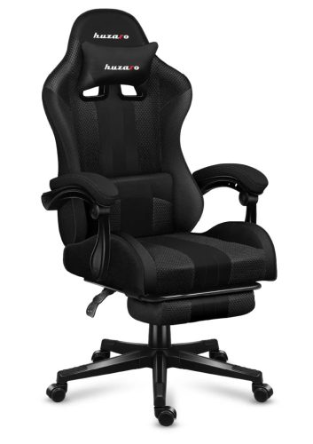 Gamer szék, Force szénhálós, lábtartóval, fekete carbon 