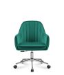 Irodai forgószék, puha szivaccsal, kényelmes párna , velvet , zöld