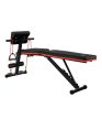 Multifunkcionális fitneszpad, állítható háttámla, maximális teherbírás 250 Kg, 7 adaptációs pozíció, két bővítő tartozékkal, acél, fekete