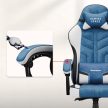 Gamer szék, forgó, ergonómikus, kék