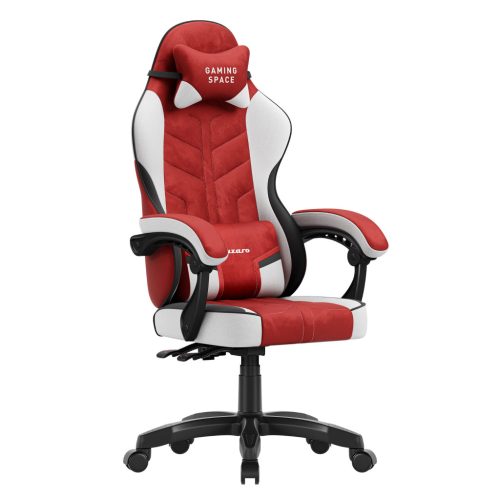 Gamer szék, forgó, ergonómikus, piros