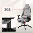 Gamer szék, lábtartóval prémium Grey Noir