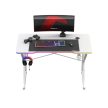 Gamer asztal íróasztal RGB 120 X 60 Cm fehér