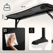 Gamer asztal, elektromos íróasztal Hero fekete carbon 160 × 60 cm
