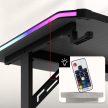Elektromos gamer asztal, Hero RGB fekete carbon 160 × 60 cm