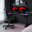 Elektromos gamer asztal, Hero RGB fekete carbon 160 × 60 cm