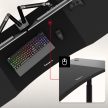 Elektromos gamer asztal, Hero RGB fekete carbon 160 × 60 cm