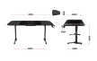 Gamer asztal 160 cm x 75 cm fekete