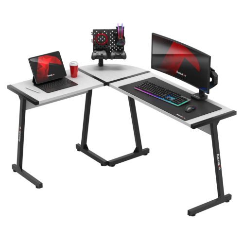 Gamer asztal sarokasztal íróasztal 147x112cm  fehér