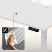 Elektromos íróasztal 72-118 cm állítható, LED panel, 120×60 cm, fehér