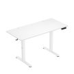 Elektromos állítható magasságú íróasztal, memória funkcióval, 120 cm x 60 cm, fehér