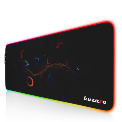 Gamer egérpad, RGB LED, 80 x 30 cm, 4 mm