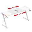 Gamer asztal RGB 160 cm x 60 cm fehér