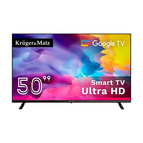 Krüger&Matz 50" D-LED Ultra HD WIFI Smart TV SMART TV Google DVB-T2/S/T/C HEVC