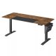 Íróasztal, elektromosan állítható magasság, rusztikus barna és fekete 70 x 160 cm