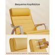 Hintaszék, nyírfából készült pihenő fotel, 5 pozícióban állítható lábrésszel, 150kg