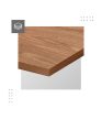 Sarok íróasztal 147 x 112 cm, Fém / Furnér, Dió fal