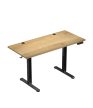 Állítható magasságú íróasztal, elektromos magasságállítással, 120 cm x 60 cm, memória funkcióval, fa