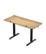 Állítható magasságú íróasztal, elektromos magasságállítással, 120 cm x 60 cm, memória funkcióval, fa