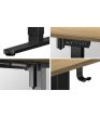 Állítható magasságú íróasztal, elektromos magasságállítással, 120 cm x 60 cm, memória funkcióval, fa