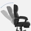 Főnöki irodai forgószék , lábtartóval, masszázs funkcióval fekete