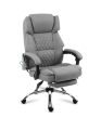 Főnöki irodai forgószék , lábtartóval, masszázs funkcióval, szürke