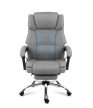Főnöki irodai forgószék , lábtartóval, masszázs funkcióval, szürke