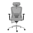 Ergonomikus irodai forgószék, hálós szellőzőanyag, dönthető háttámla, állítható ülésmélység, szürke
