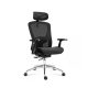 Ergonomikus irodai forgószék, hálós szellőzőanyag, dönthető háttámla, állítható ülésmélység, fekete