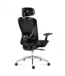 Ergonomikus irodai forgószék, hálós szellőzőanyag, dönthető háttámla, állítható ülésmélység, fekete