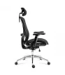 Ergonomikus irodai forgószék, hálós szellőzőanyag, dönthető háttámla, állítható ülésmélység, fekete