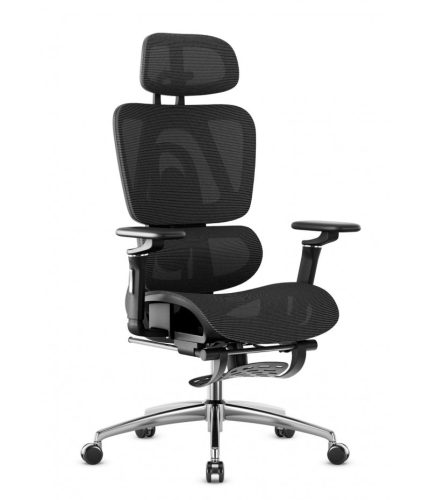 Premium Ergonomikus irodai szék kényelmes irodai szék, állítható magasság, lábtámasz, fekete
