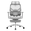 Irodai prémium szék, hálós ergonomikus lábtartóval szürke. 