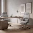 Irodai prémium szék, hálós ergonomikus lábtartóval szürke. 