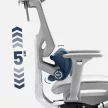 Irodai prémium szék, hálós ergonomikus lábtartóval szürke. 