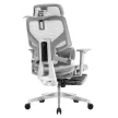 Irodai prémium szék, hálós ergonomikus lábtartóval szürke. 