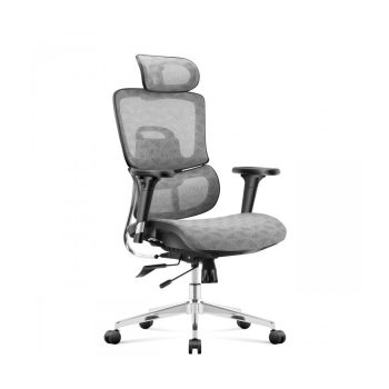   Ergonomikus irodai  forgószék, hálós szellőzőanyag, állítható háttámla magasság és mélység, szürke