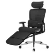 Expert Ergonomikus irodai szék, hálós szövettel, állítható 3D, karfákkal és fejtámlával, fekete