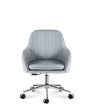 Irodai forgószék kivehető párnával , puha szivaccsal, bársony, szürke