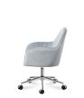 Irodai forgószék kivehető párnával , puha szivaccsal, bársony, szürke