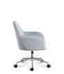 Irodai forgószék kivehető párnával , puha szivaccsal, bársony, szürke