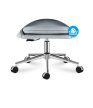 Irodai forgószék kivehető párnával , puha szivaccsal, bársony, szürke